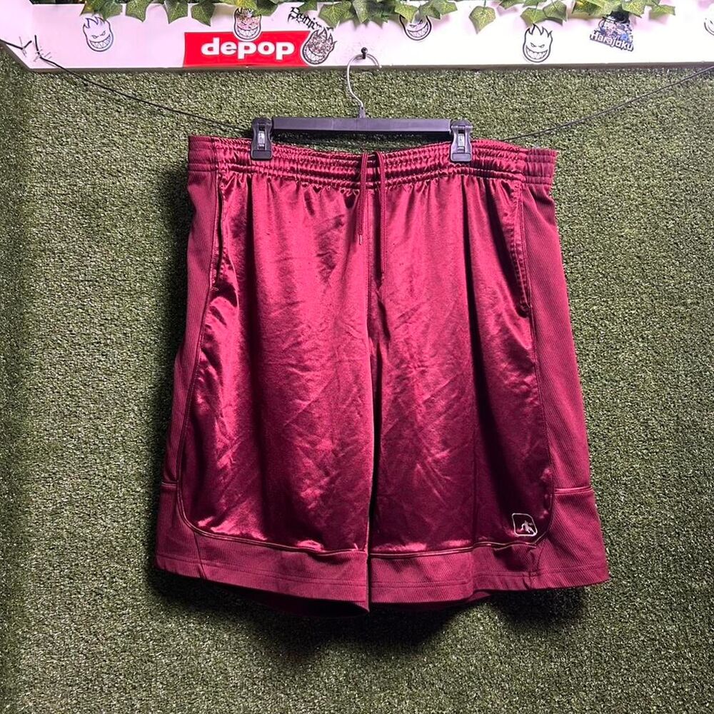 And1 Men's Burgundy and Red Shorts